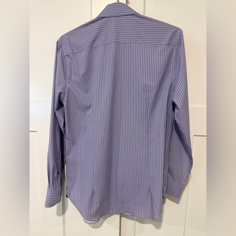 WRK Men's Purple Patterned Dress Shirt - Picture 6 of 6